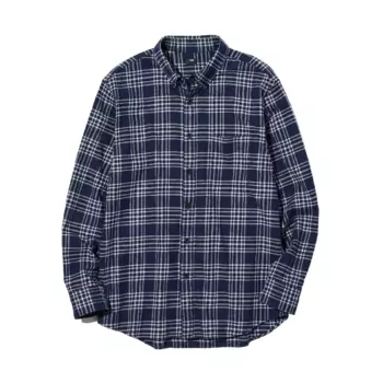 Рубашка Uniqlo Flannel Checked, темно-синий