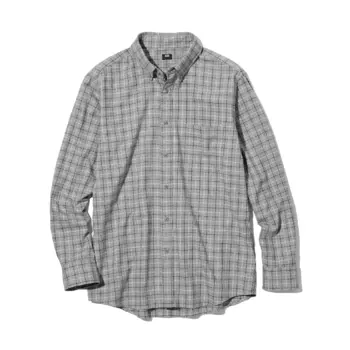 Рубашка Uniqlo Flannel Regular Fit, серый