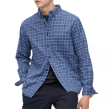 Рубашка Uniqlo Flannel Regular Fit, синий