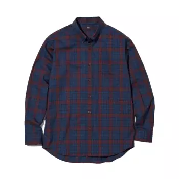 Рубашка Uniqlo Regular Fit, темно-синий