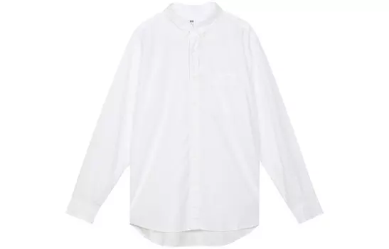 Рубашка унисекс белая Uniqlo, белый