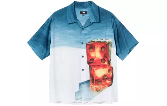 Рубашка унисекс Stussy, цвет Blue