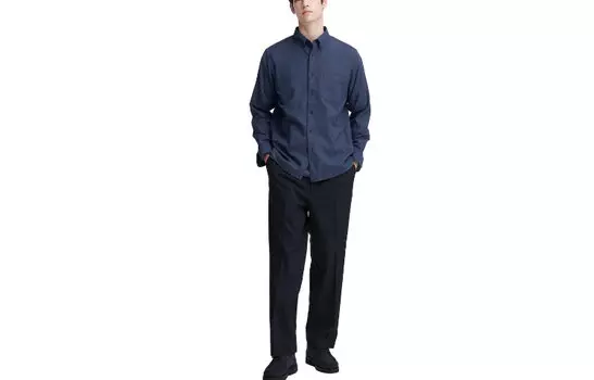 Рубашка унисекс UNIQLO, цвет Blue