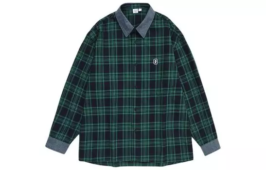 Рубашка унисекс зеленая Gap, зеленый