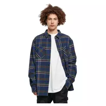 Рубашка Urban Classics Checked Mountain, синий