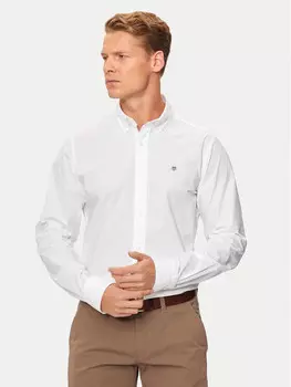 Рубашка узкого кроя Gant, белый