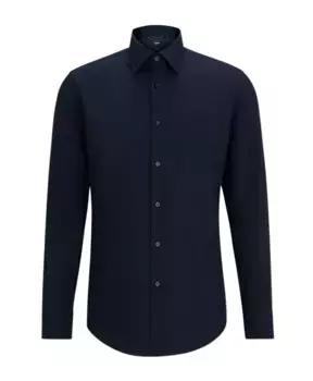 Рубашка узкого кроя Hugo Boss, синий