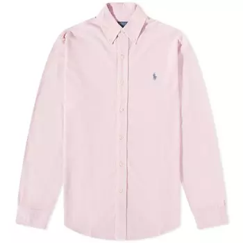 Рубашка узкого кроя из пике на пуговицах Polo Ralph Lauren
