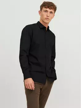 Рубашка узкого кроя Jack&Jones, черный