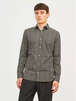 Рубашка узкого кроя Jack&Jones, серый