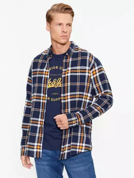 Рубашка узкого кроя Jack&Jones, синий