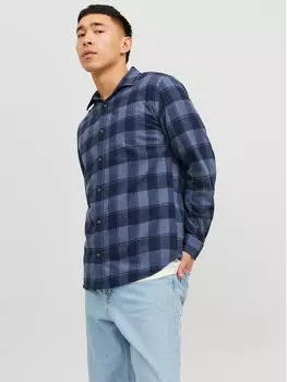 Рубашка узкого кроя Jack&Jones, синий