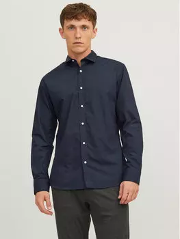 Рубашка узкого кроя Jack&Jones, синий