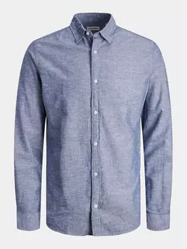 Рубашка узкого кроя Jack&Jones, синий