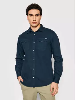 Рубашка узкого кроя Jack&Jones, синий