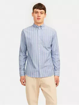 Рубашка узкого кроя Jack&Jones, синий