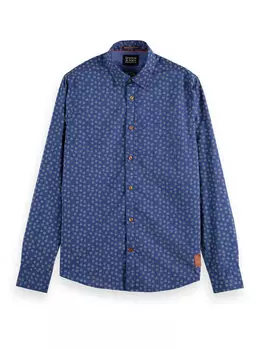 Рубашка узкого кроя Scotch & Soda, синий