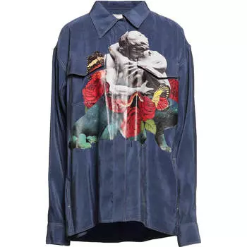 Рубашка Valentino Silk, синий