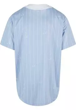 Рубашка Varsity Logo Pinstripe Baseball Karl Kani, светло-голубая белая