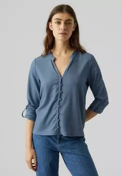 Рубашка Vero Moda, пыльно-синий