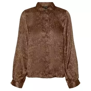 Рубашка Vero Moda Snakey, коричневый
