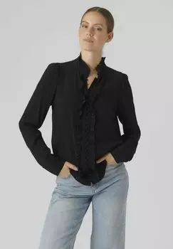 Рубашка Vero Moda VMSELLA FRILL, черный