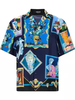 Рубашка Versace Versace Gallery, синий