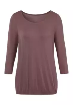 Рубашка Vivance с рукавом 3/4 и эластичным низом, лиловый