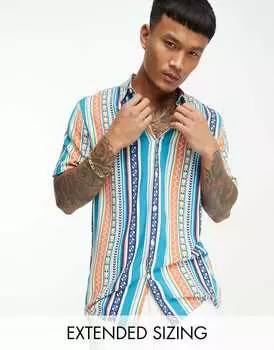 Рубашка в ацтекскую полоску ASOS DESIGN