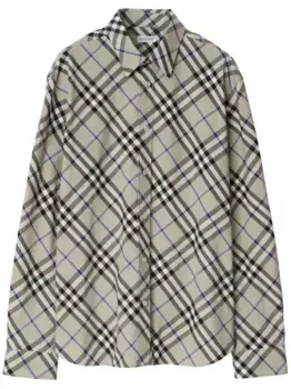 Рубашка в клетку BURBERRY, нейтральный
