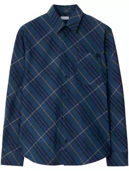 Рубашка в клетку Burberry, синий