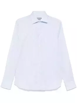 Рубашка в клетку гингем Canali, синий