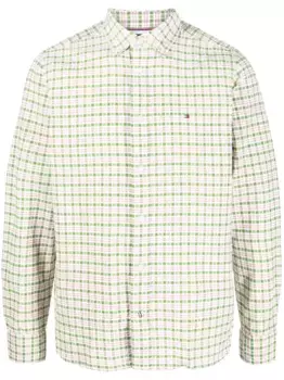 Рубашка в клетку гингем Tommy Hilfiger, зеленый