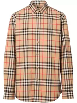 Рубашка в клетку Vintage Check BURBERRY, коричневый