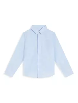 Рубашка в полоску Fendi Kids, синий