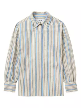 Рубашка в полоску MSGM, синий