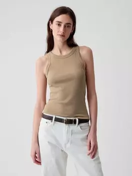 Рубашка в рубчик Gap, бежевый