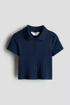 Рубашка в рубчик H&M, синий