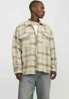 Рубашка WIDE FIT Jack & Jones, бежевый