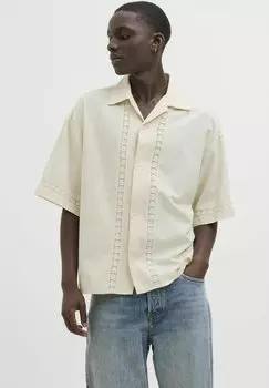Рубашка WIDE FIT Jack & Jones, бежевый