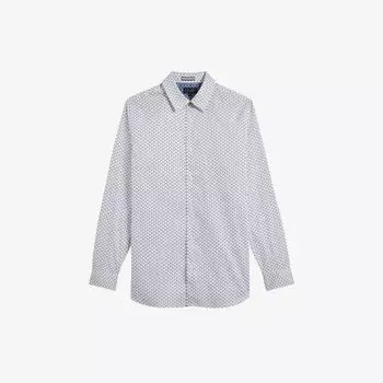 Рубашка Willuw узкого кроя из эластичного хлопка Ted Baker, белый