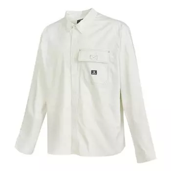 Рубашка woven long sleeve button down shirt 'white' Converse, белый