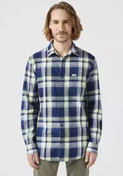 Рубашка Wrangler с длинными рукавами "LS 1 PKT SHIRT", цвет Yellow Indigo