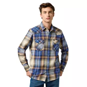 Рубашка Wrangler Western Regular Fit, синий