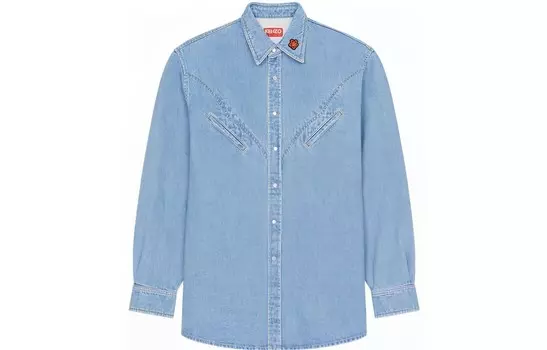 Рубашка X Nigo Western Flower Limited Collection для мужчин, небесно-голубая Kenzo, голубой