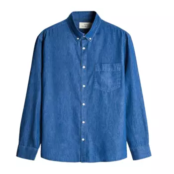 Рубашка Zara Chambray, синий