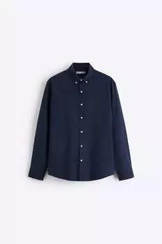 Рубашка Zara cotton, тёмно-синий