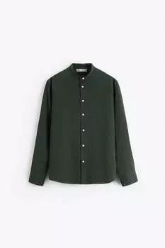 Рубашка Zara creased-effect, зелёный