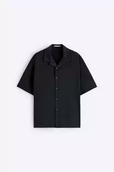 Рубашка Zara modal blend, чёрный
