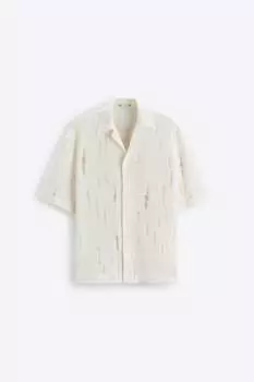 Рубашка Zara textured, белый